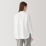 婦人　シルク混オープンカラーシャツ