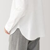 婦人　シルク混オープンカラーシャツ