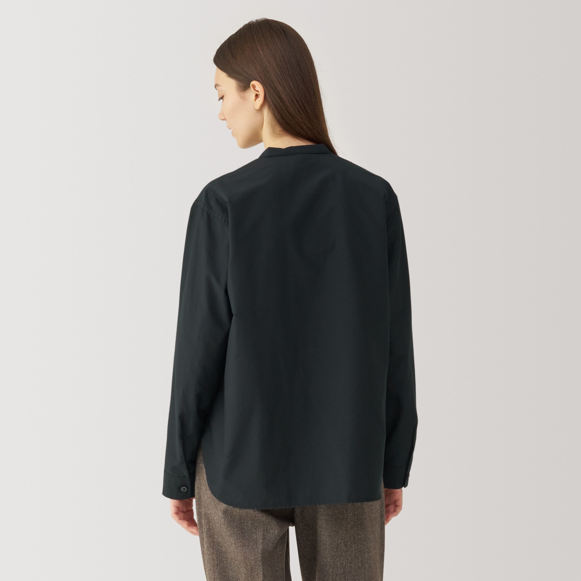 婦人 シルク混オープンカラーシャツ | 無印良品
