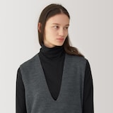 婦人　ダブルフェイスニットワンピース