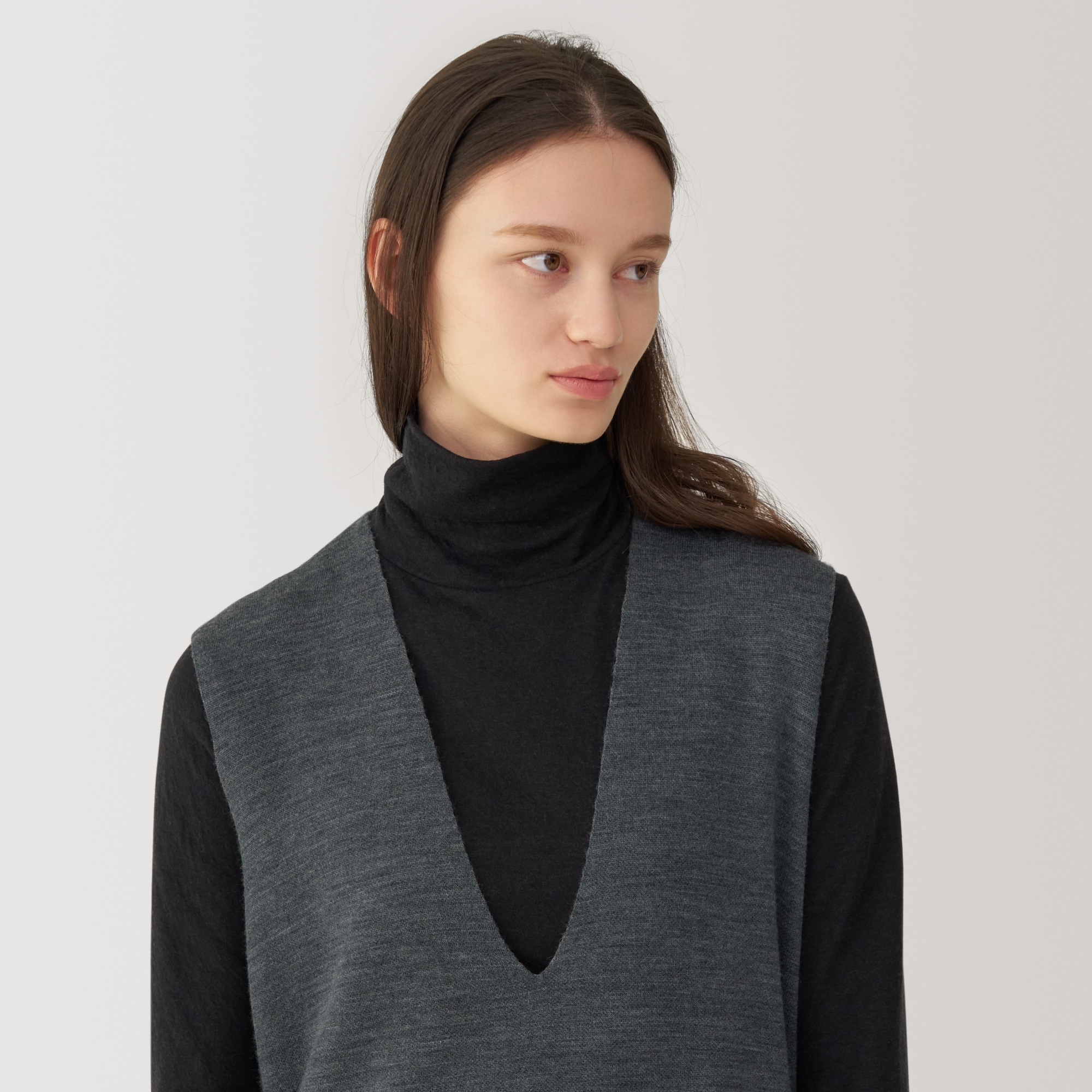 婦人　ダブルフェイスニットワンピース