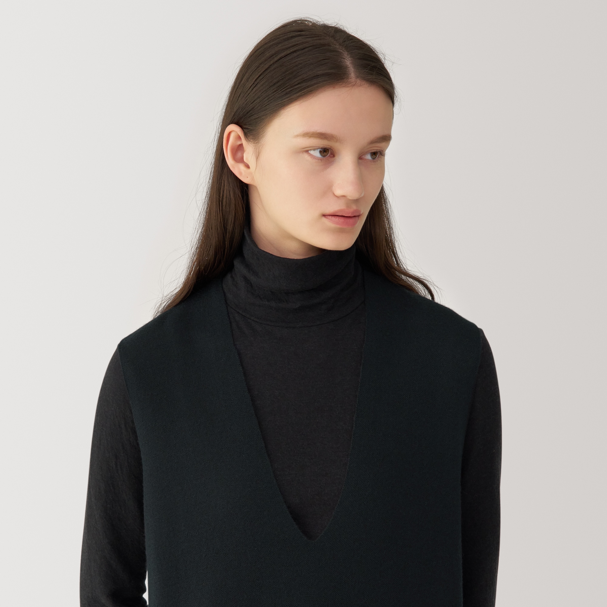 婦人　ダブルフェイスニットワンピース