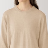 婦人　自然のまんまの色　カシミヤクルーネックセーター