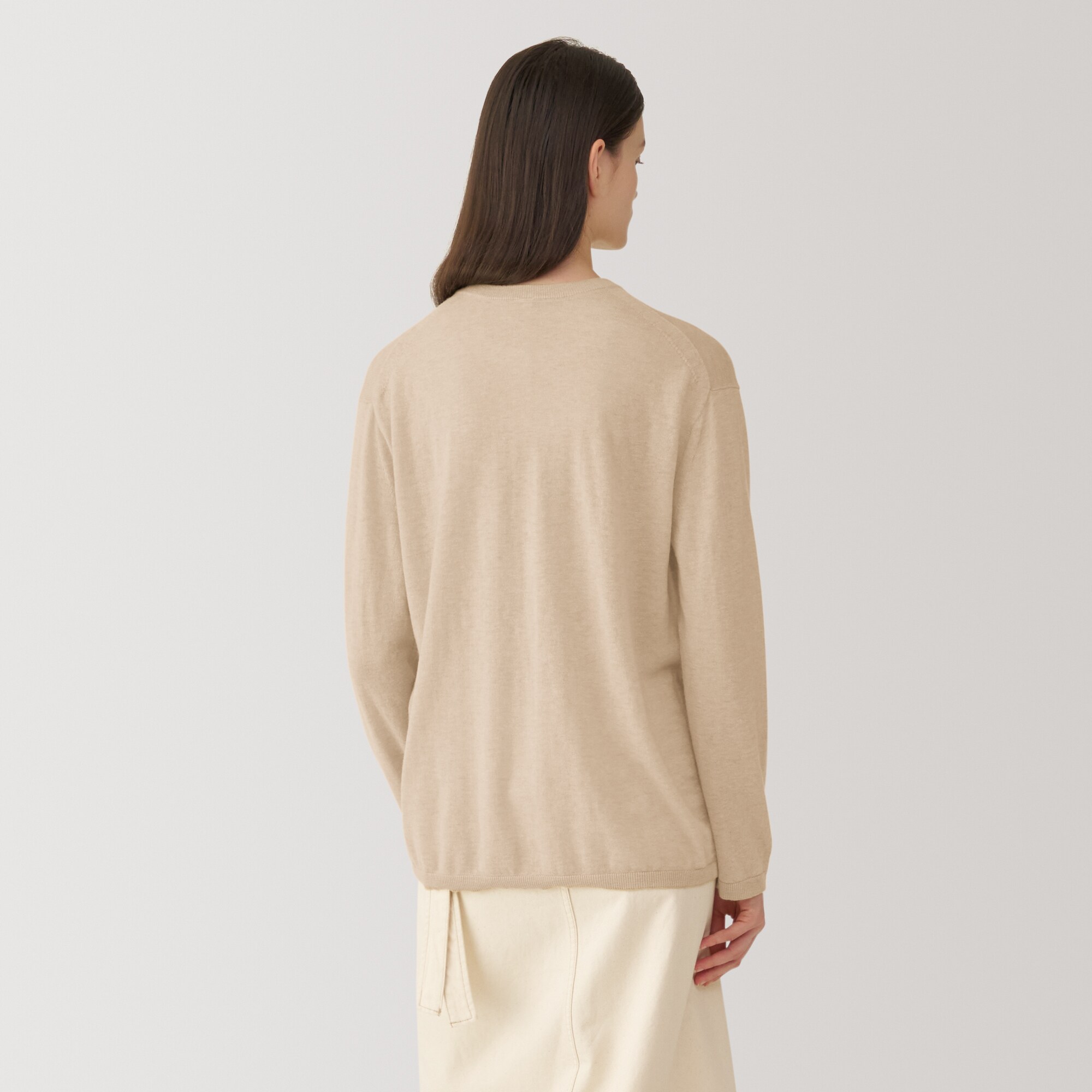 婦人 自然のまんまの色 カシミヤクルーネックセーター | 無印良品