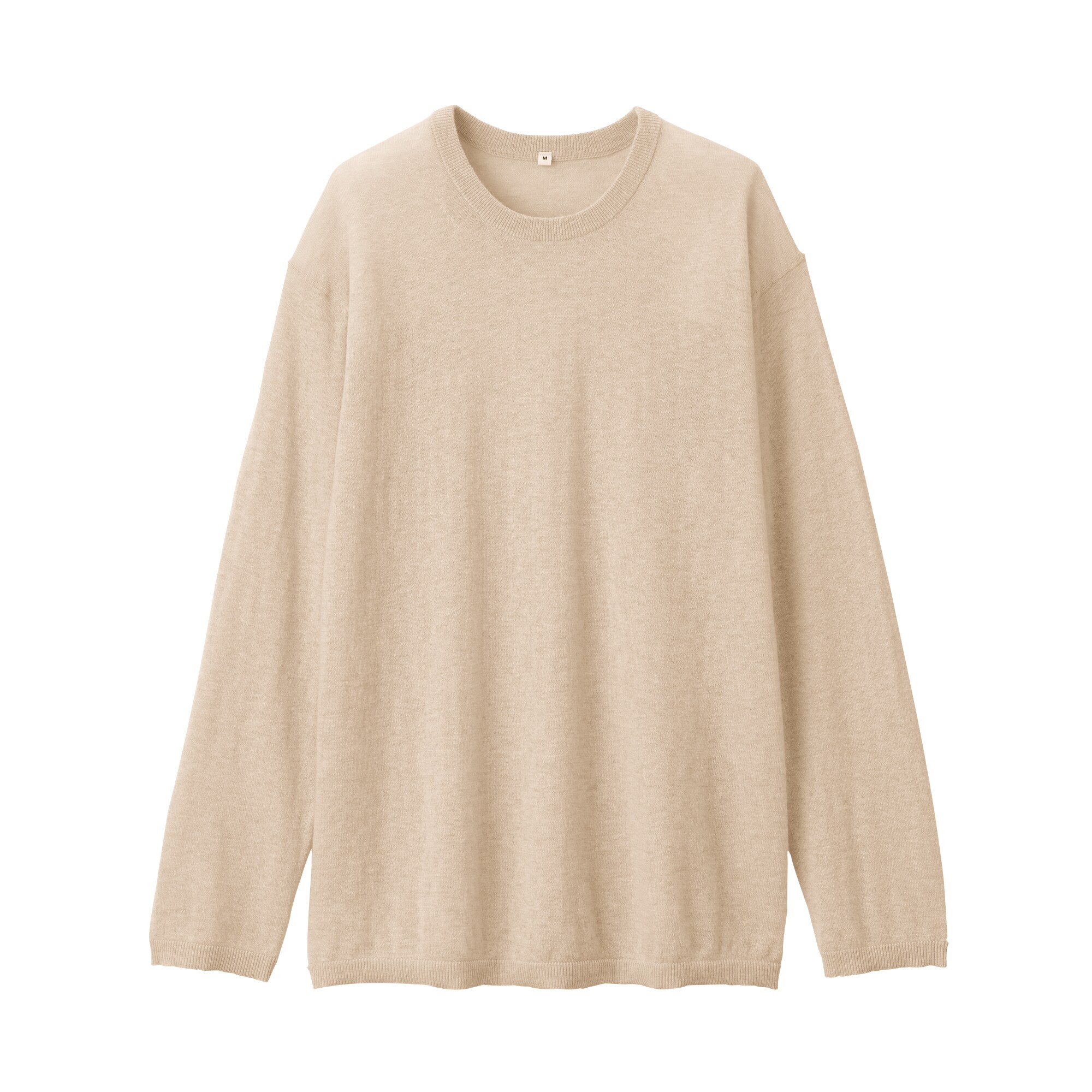 婦人　自然のまんまの色　カシミヤクルーネックセーター