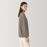 婦人　自然のまんまの色　カシミヤクルーネックセーター