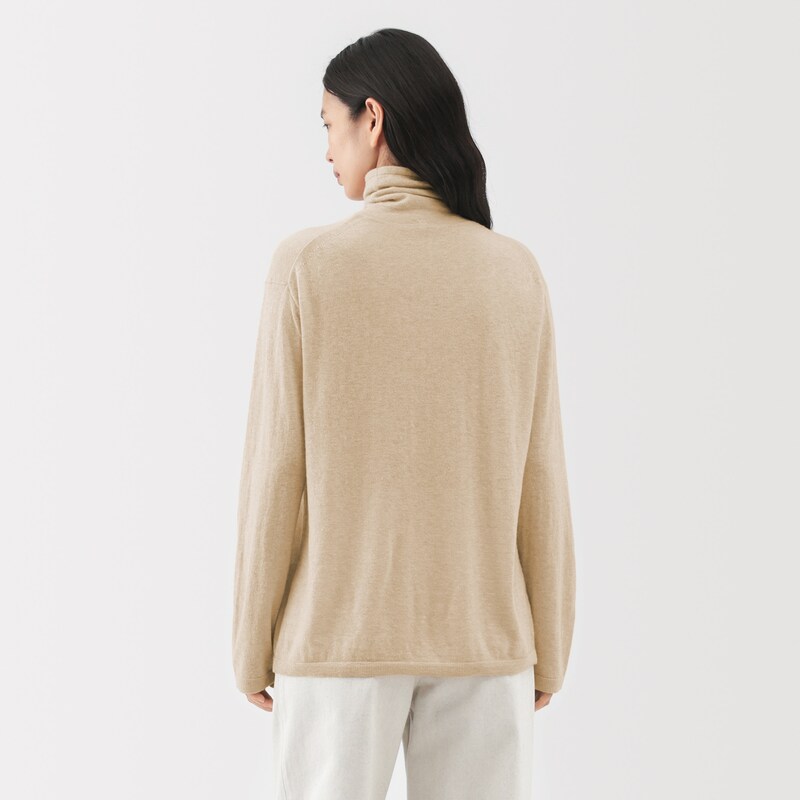 婦人 自然のまんまの色 カシミヤタートルネックセーター | 無印良品