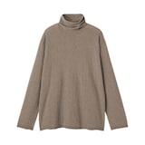 婦人　自然のまんまの色　カシミヤタートルネックセーター