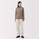婦人　自然のまんまの色　カシミヤタートルネックセーター