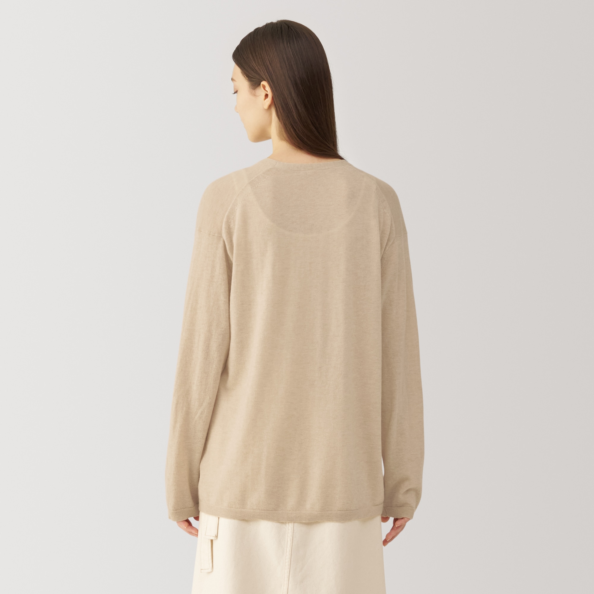 婦人 自然のまんまの色 カシミヤVネックカーディガン | 無印良品