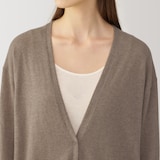 婦人　自然のまんまの色　カシミヤＶネックカーディガン