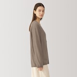 婦人　自然のまんまの色　カシミヤＶネックカーディガン