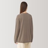 婦人　自然のまんまの色　カシミヤＶネックカーディガン