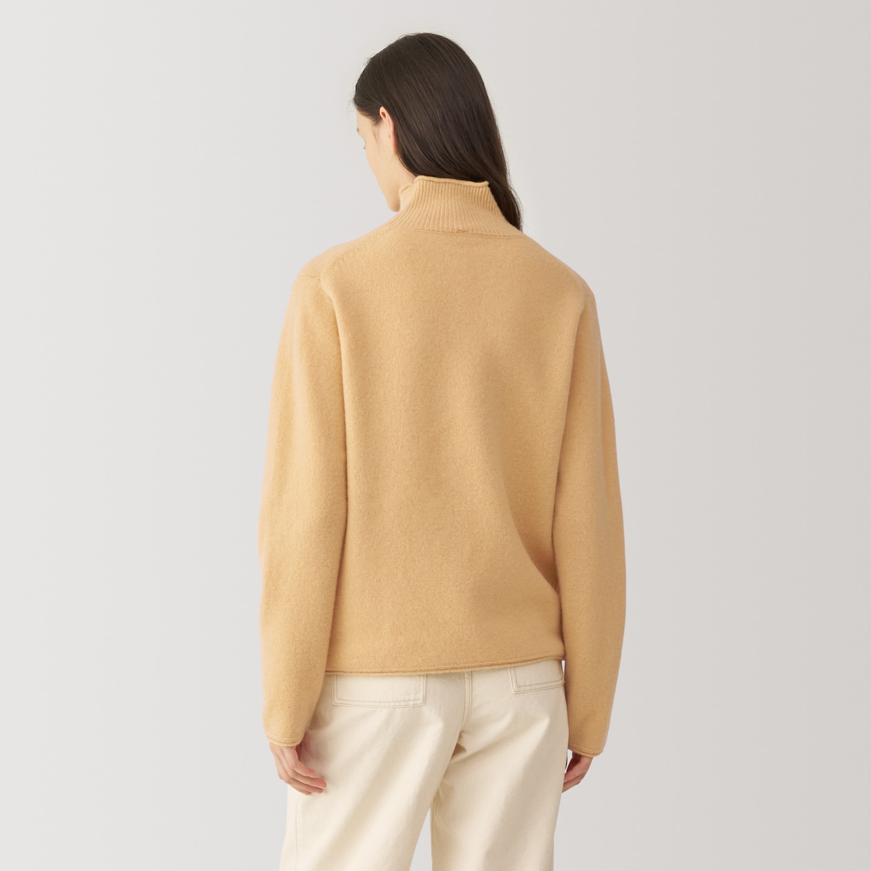 婦人　ヤク混タートルネックセーター