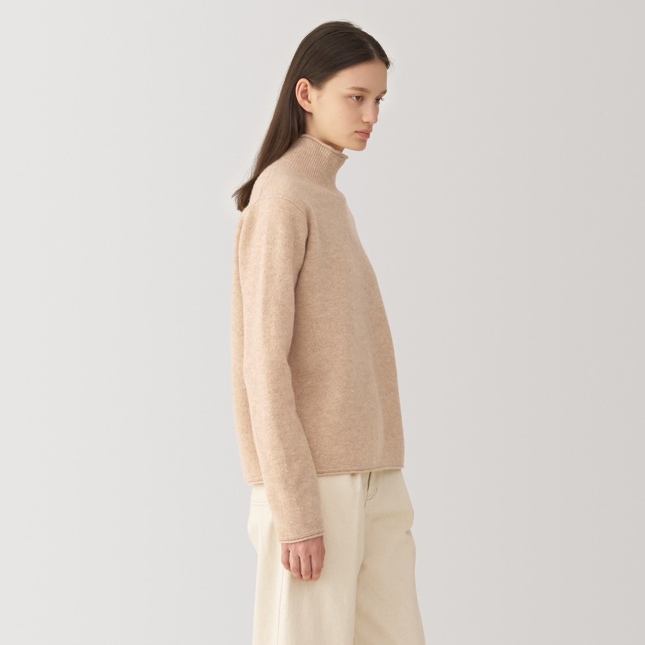 婦人　ヤク混タートルネックセーター
