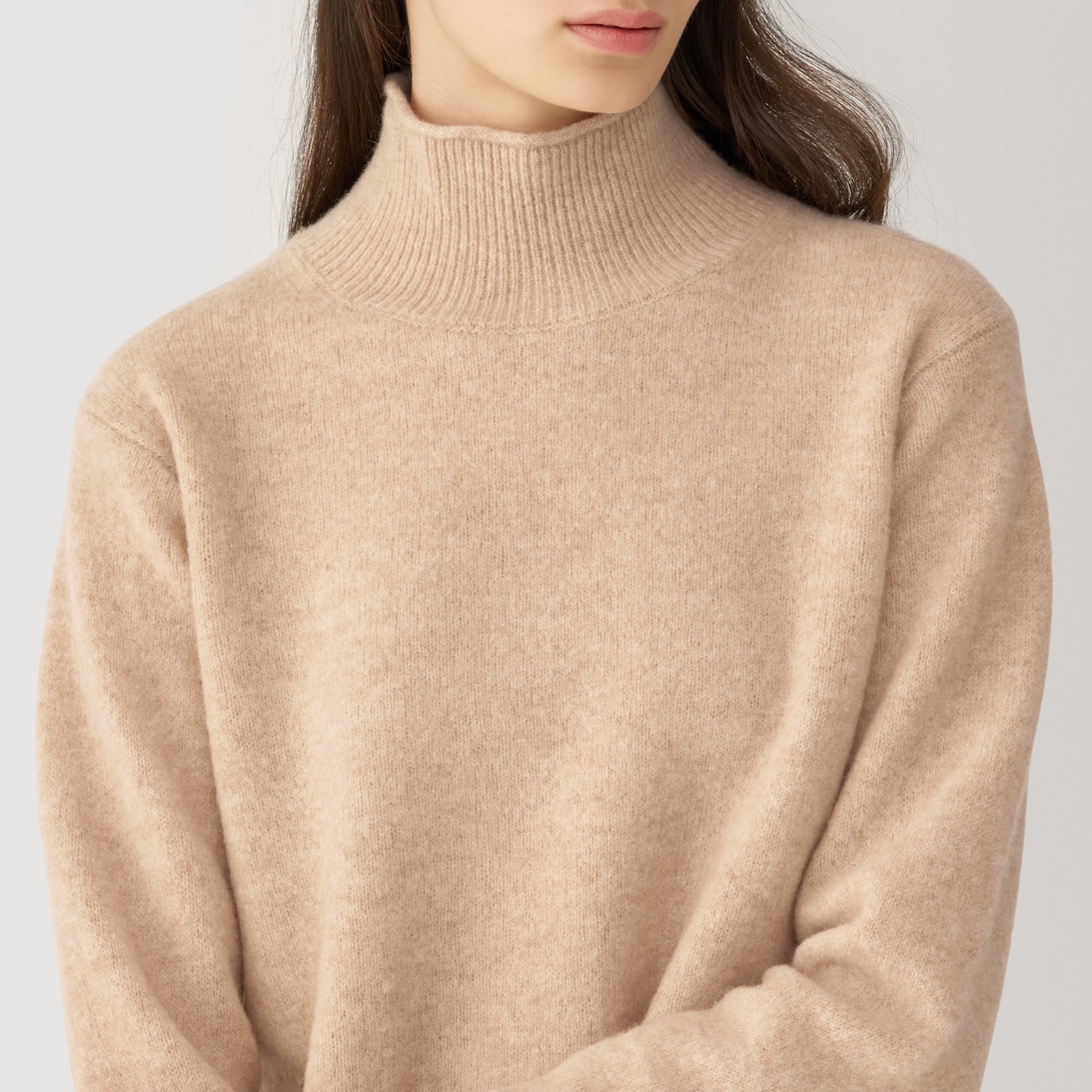 婦人　ヤク混タートルネックセーター