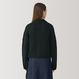 婦人　ウールローゲージ衿付きカーディガン