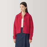 婦人　ウールローゲージ衿付きカーディガン