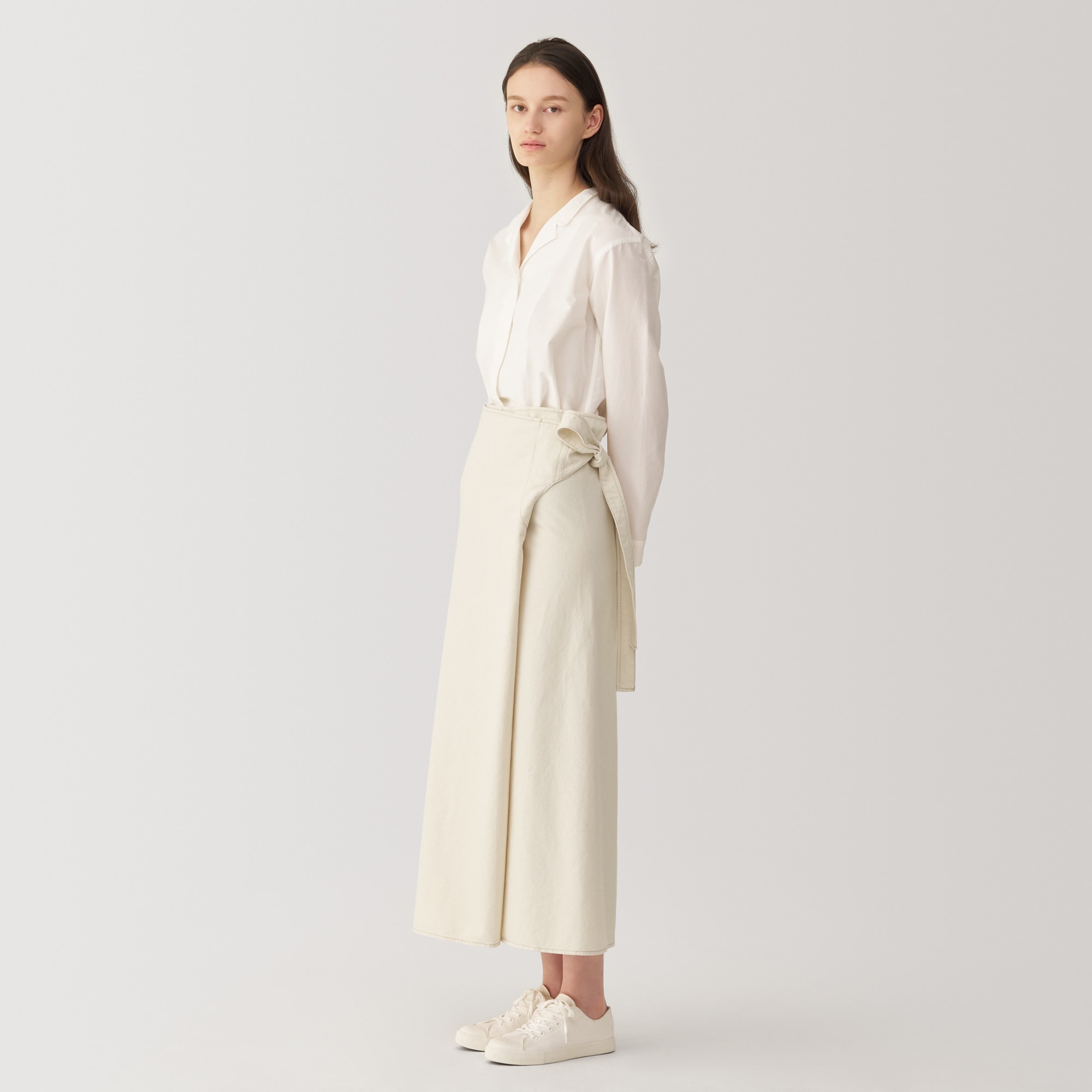 婦人 和紙混ラップスカート | 無印良品