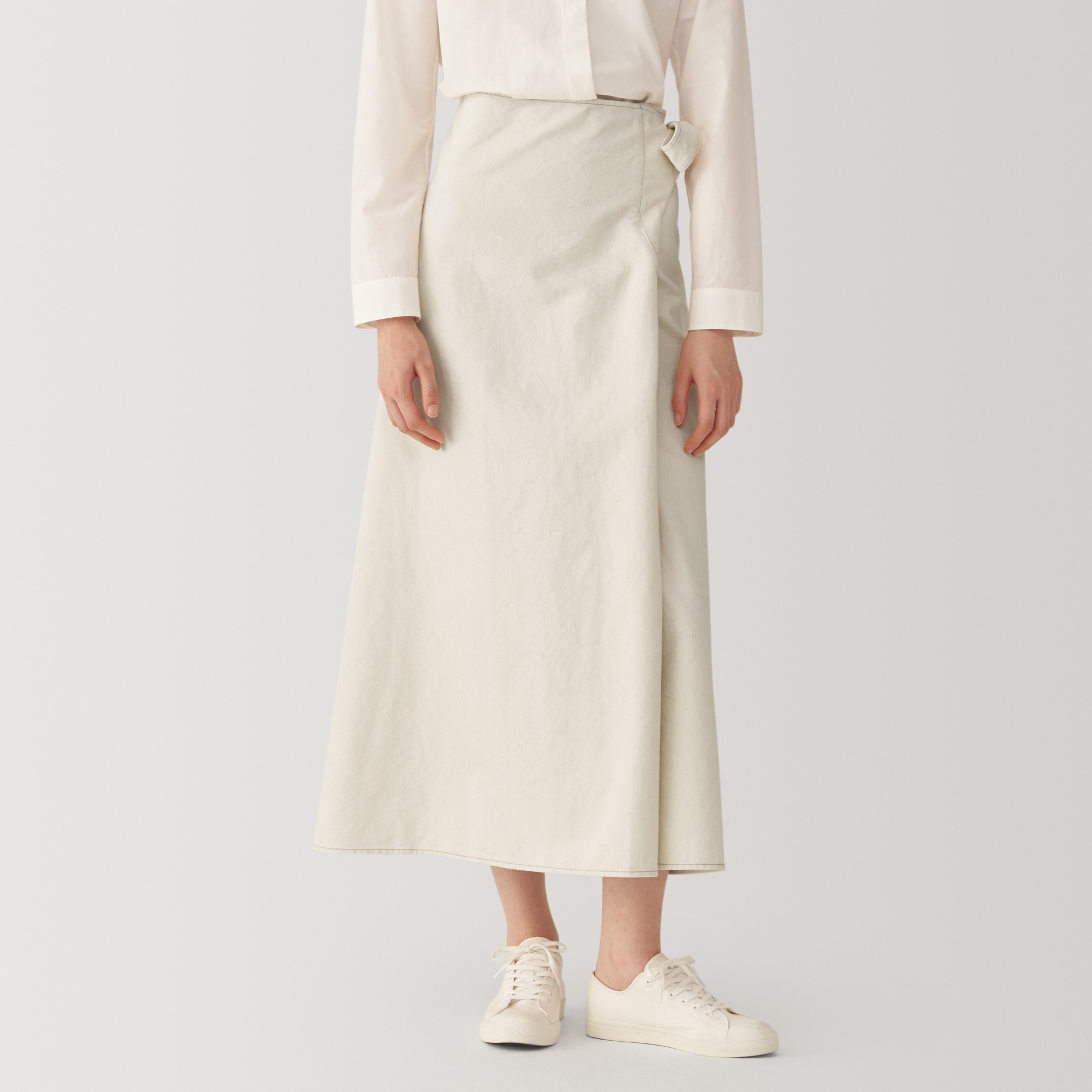 婦人 和紙混ラップスカート | 無印良品