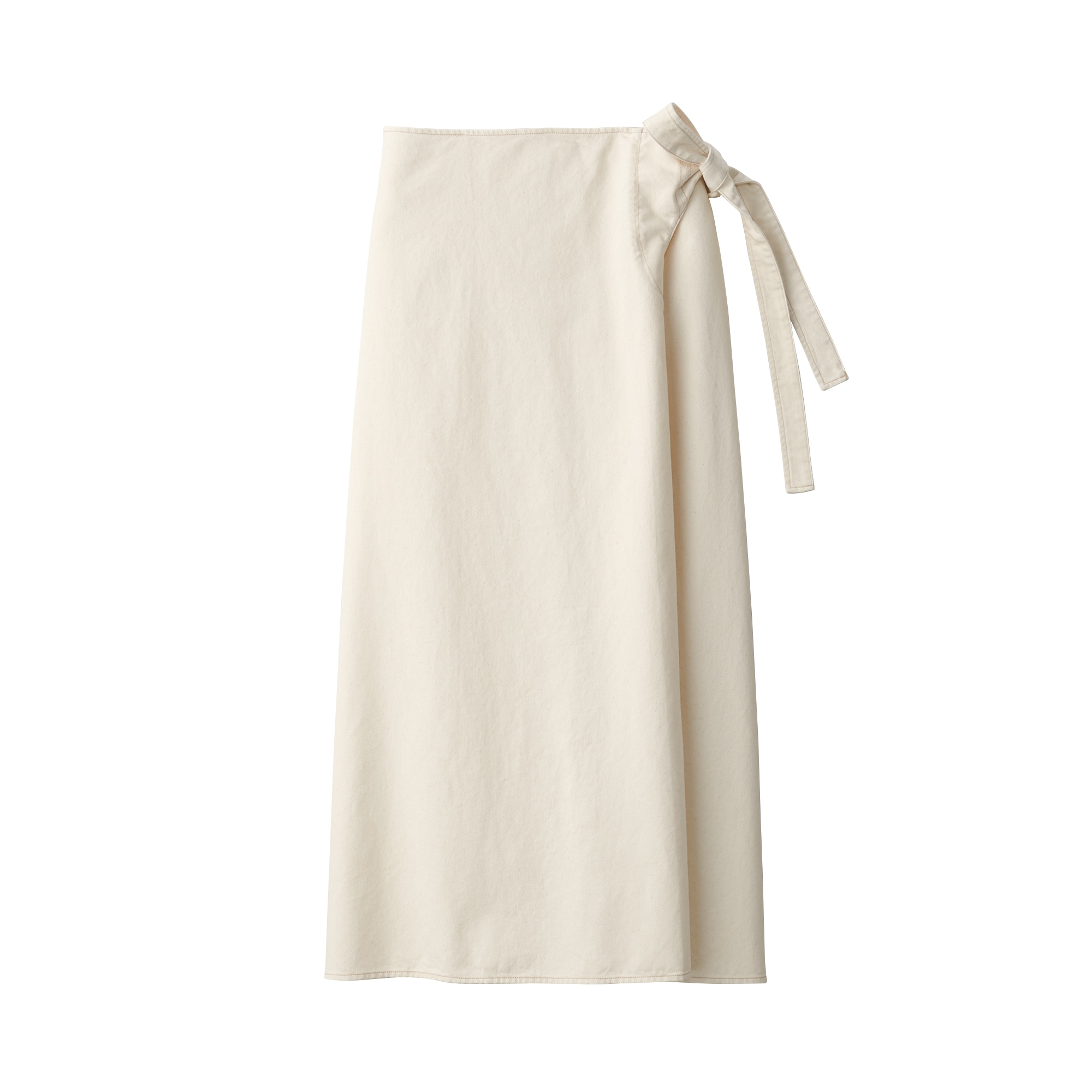 MUJI Labo 新品未使用　和紙混ラップスカート　M〜L 婦人 和紙混デニムラップスカート | 無印良品