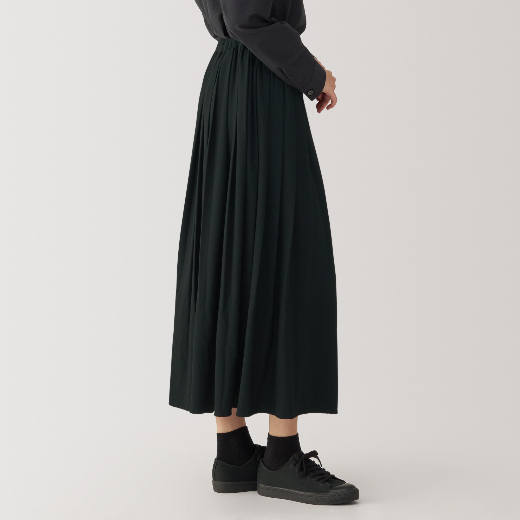 未使用タグ付き MUJI Labo ジャージープリーツスカート S 無印良品