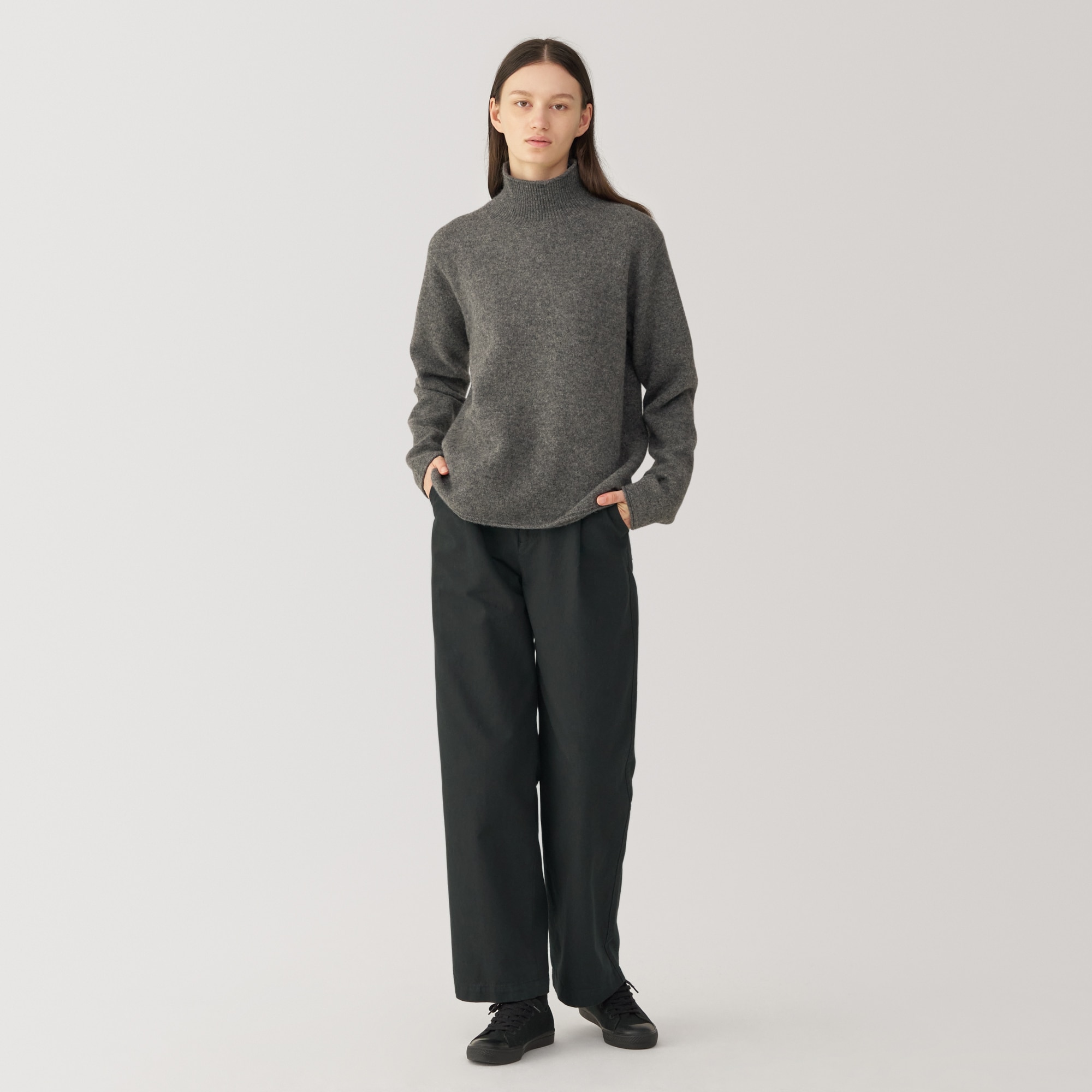 MUJI Labo 婦人　和紙混パンツ 婦人２４（６１ｃｍ）・生成 婦人 和紙混パンツ | 無印良品