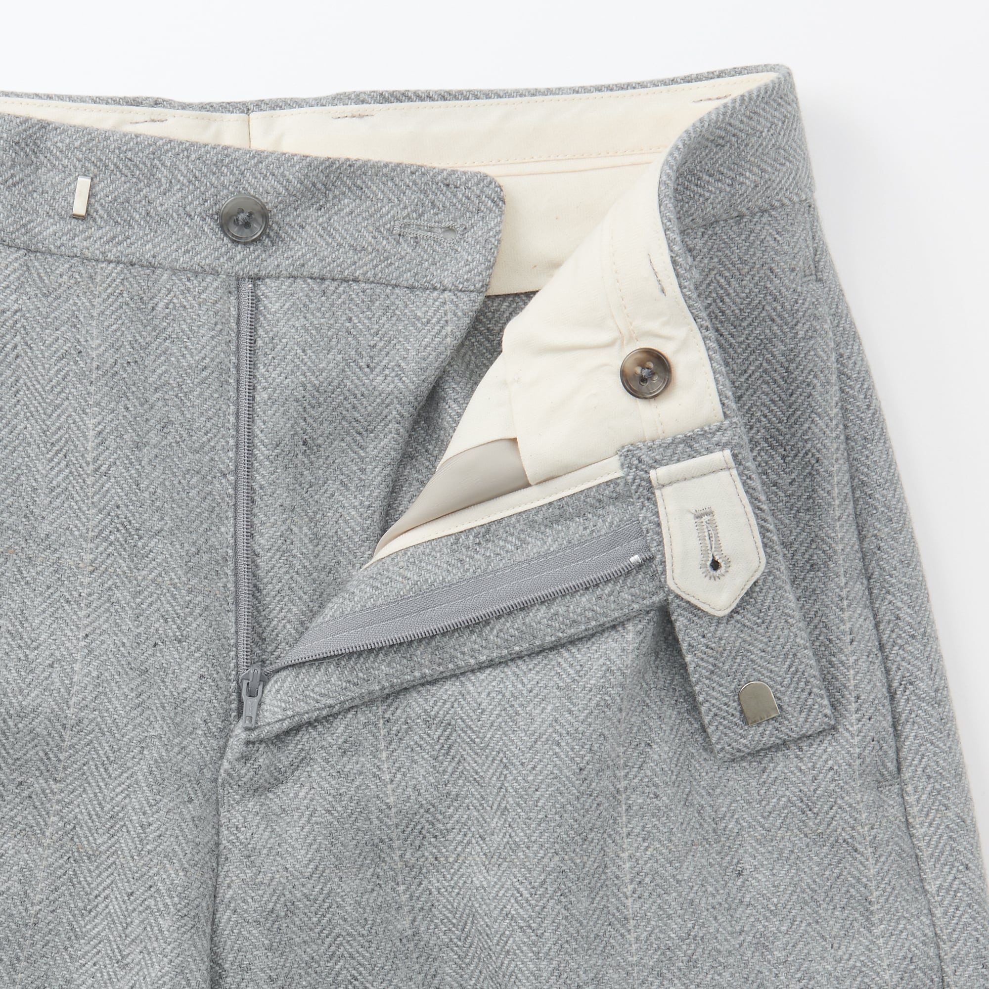 婦人　ウール混ストレートパンツ