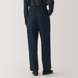 婦人　ウール混ストレートパンツ