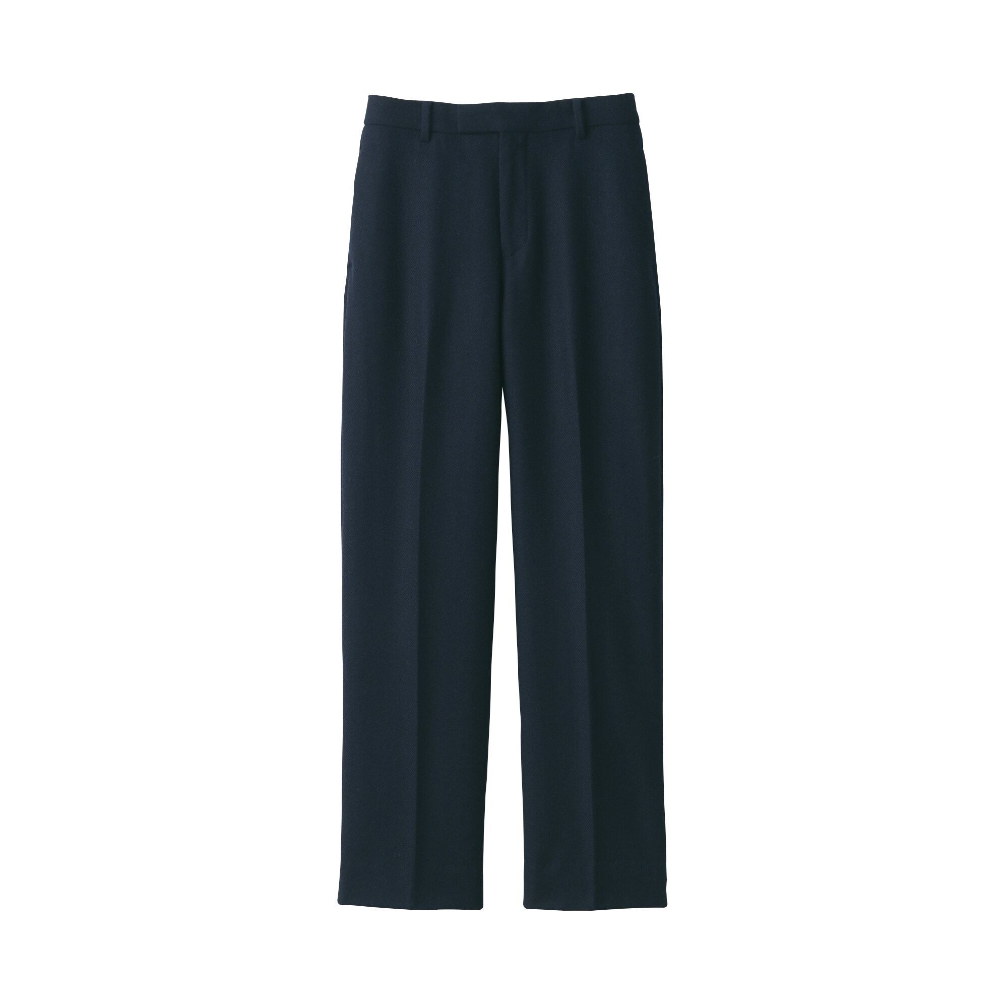 婦人　ウール混ストレートパンツ