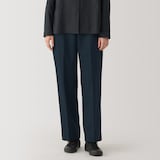 婦人　ウール混ストレートパンツ