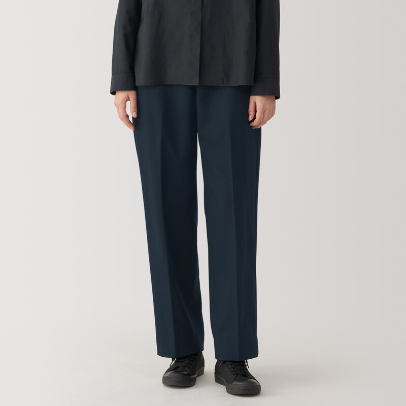 婦人 ウール混ストレートパンツ | 無印良品