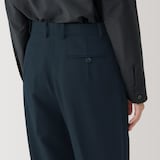 婦人　ウール混ストレートパンツ