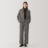 婦人　ウール混ストレートパンツ