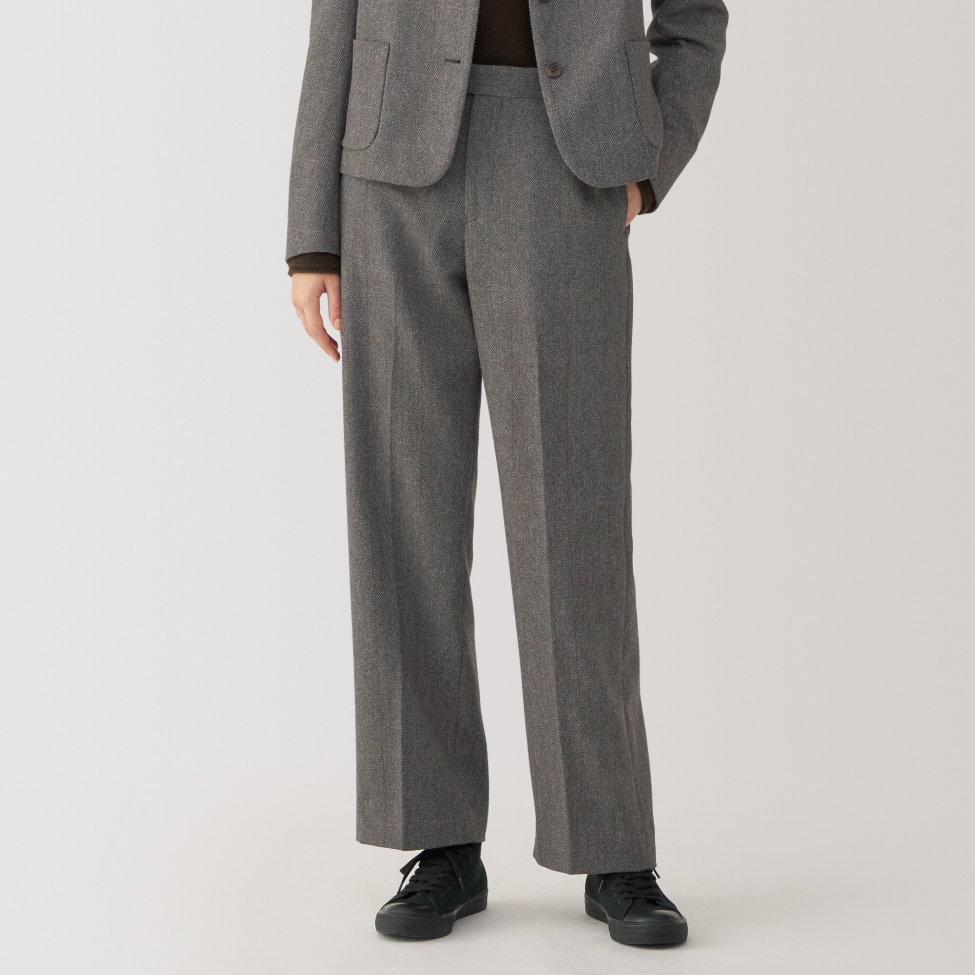 婦人 ウール混ストレートパンツ | 無印良品