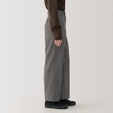 婦人　ウール混ストレートパンツ