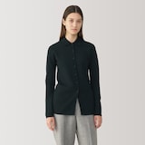 婦人　ダブルフェイスニットシャツ