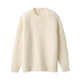 婦人　ウールローゲージクルーネックセーター