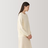 婦人　ウールローゲージクルーネックセーター