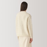 婦人　ウールローゲージクルーネックセーター