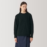 婦人　ウールローゲージクルーネックセーター