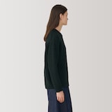 婦人　ウールローゲージクルーネックセーター