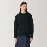 婦人　ウールローゲージクルーネックセーター