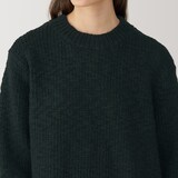 婦人　ウールローゲージクルーネックセーター