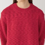 婦人　ウールローゲージクルーネックセーター