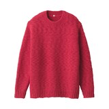 婦人　ウールローゲージクルーネックセーター