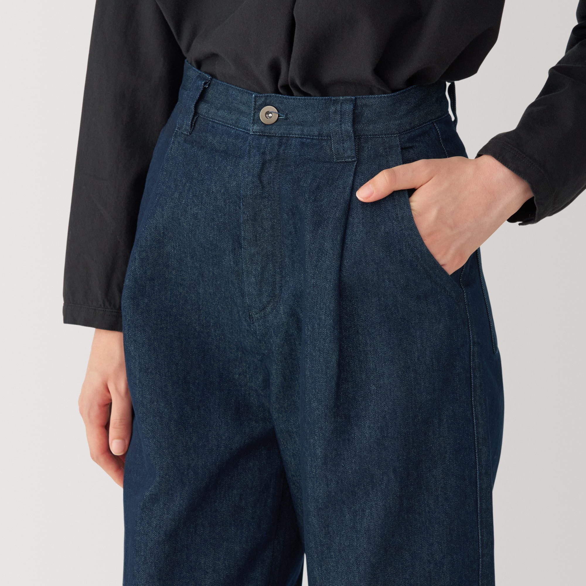 婦人　和紙混デニムパンツ