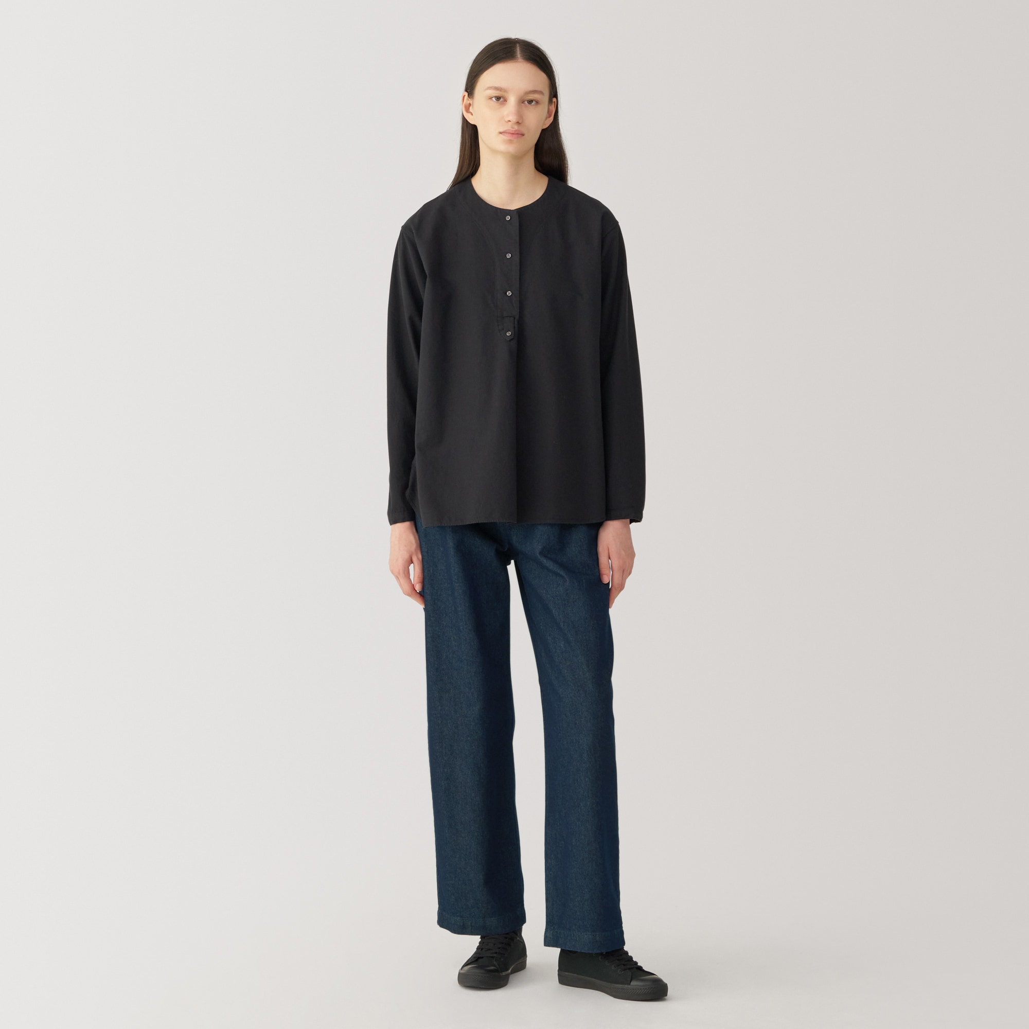 婦人 和紙混デニムパンツ | 無印良品