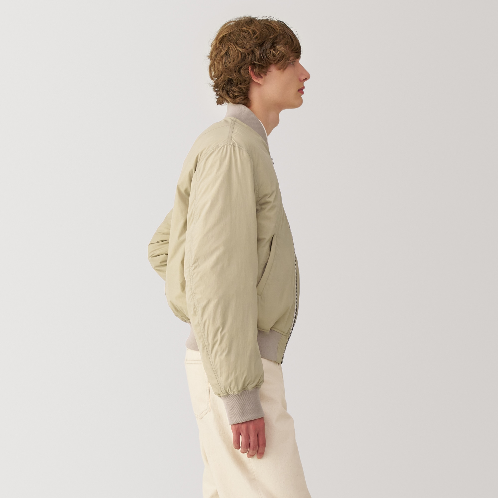 本当に綺麗です！★ムジラボ★MA-1★ダウンブルゾン★XL★ミリタリー★無印良品 本当に綺麗です！☆ムジラボ☆MA-1☆ダウンブルゾン☆XL☆ミリタリー