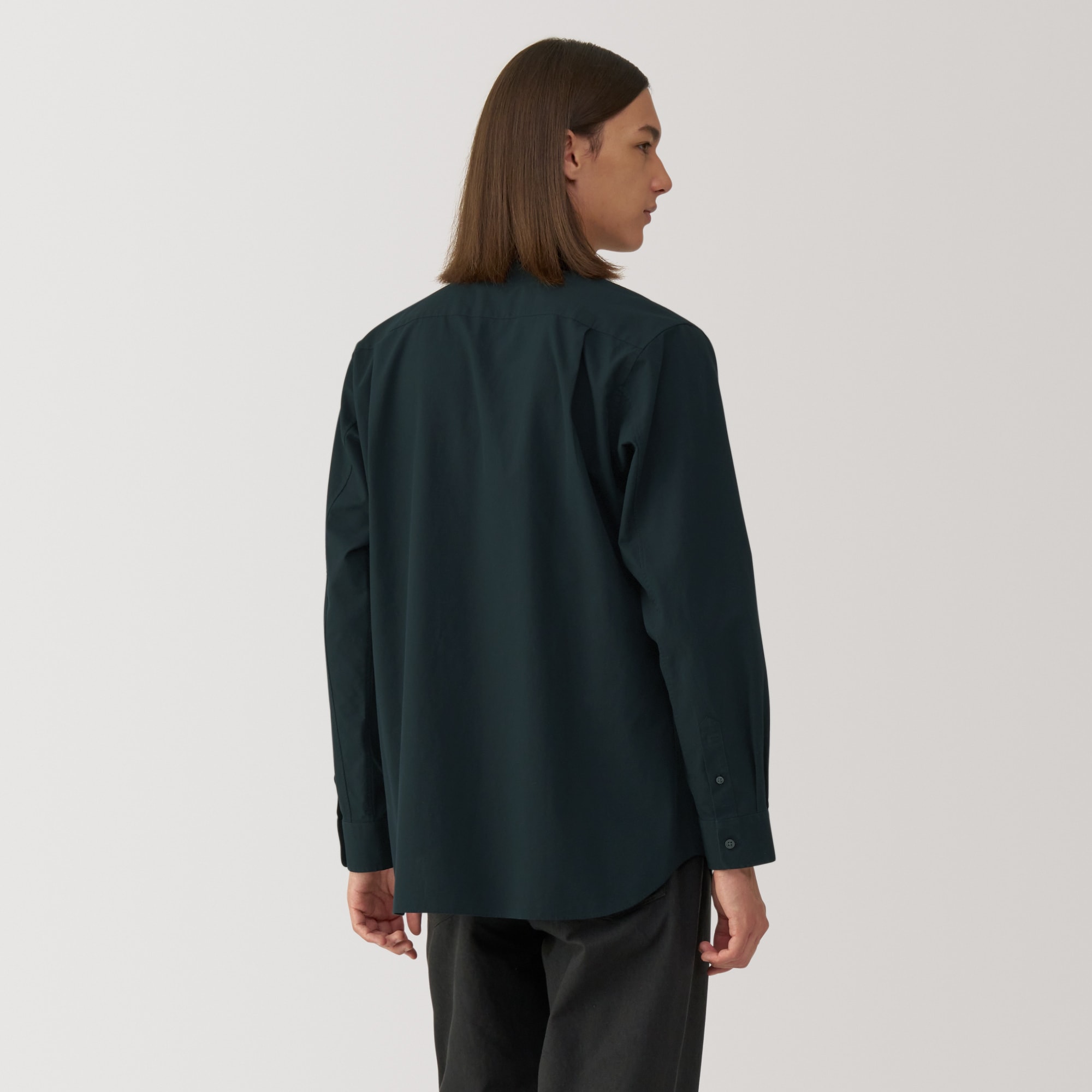 紳士　ポプリンレギュラーカラーシャツ